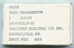 Transistor Museum Photo Gallery Western Electric 2n24 1768 Point ...